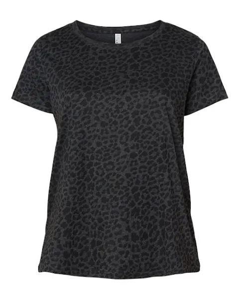 LAT 3816 Women's Curvy Collection Fine Jersey Tee
