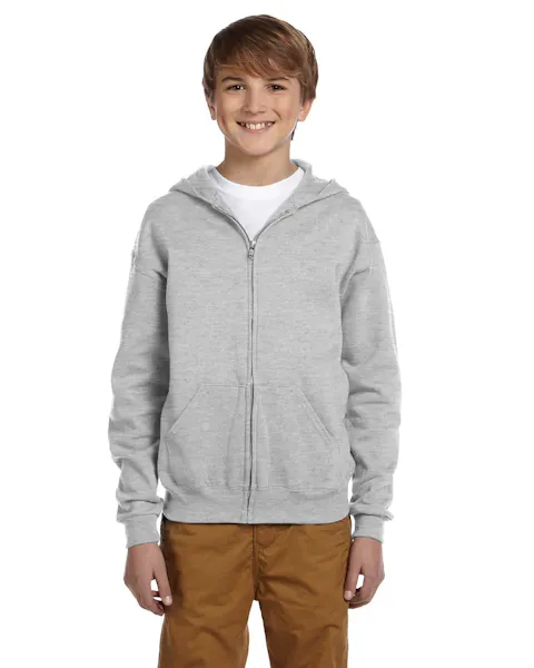Jerzees 993B Youth NuBlend Fleece Full-Zip Hooded Sweatshirt