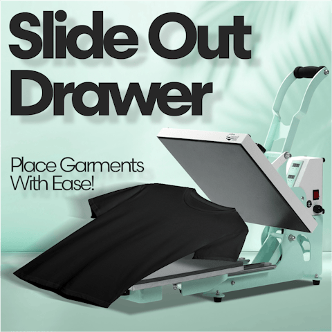 HPN CraftPro 15" x 15" Clamshell Heat Press : Mint