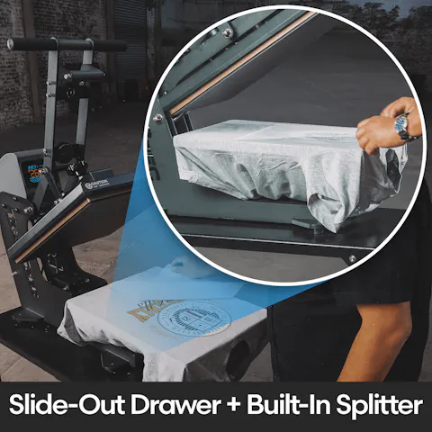 HPN TrueSpec 16" x 20" Pneumatic Slide Out Heat Press with Platens