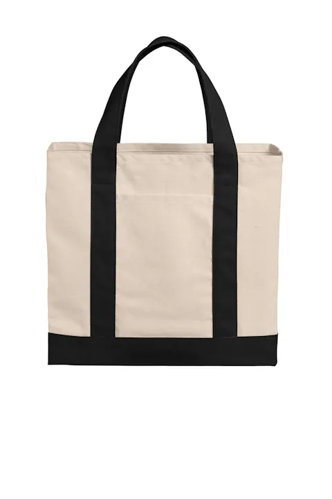 Port Authority BG429 Cotton Canvas Two-Tone Tote