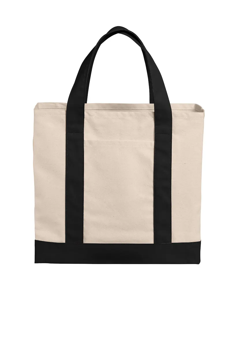 Port Authority BG429 Cotton Canvas Two-Tone Tote
