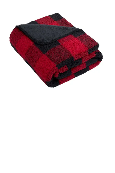 Port Authority BP48 Double-Sided Sherpa/Plush Blanket