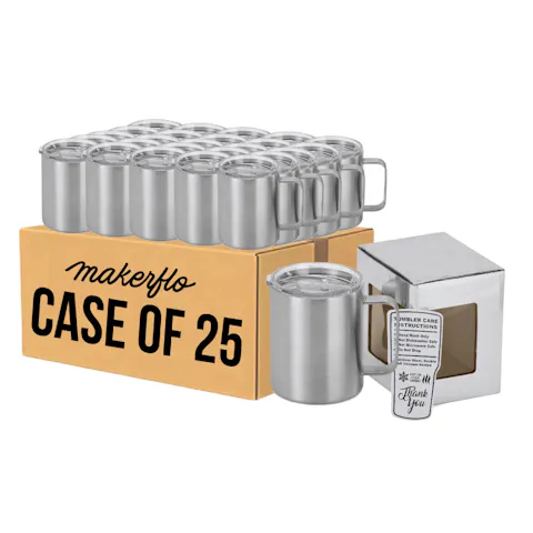 Taza para acampar de 12 oz (acero inoxidable)