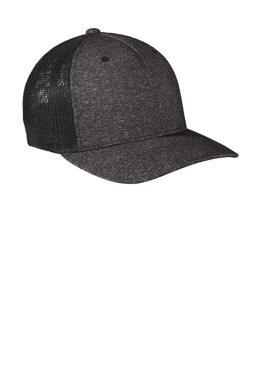 Port Authority C302 Flexfit  Melange Mesh Back Trucker Cap