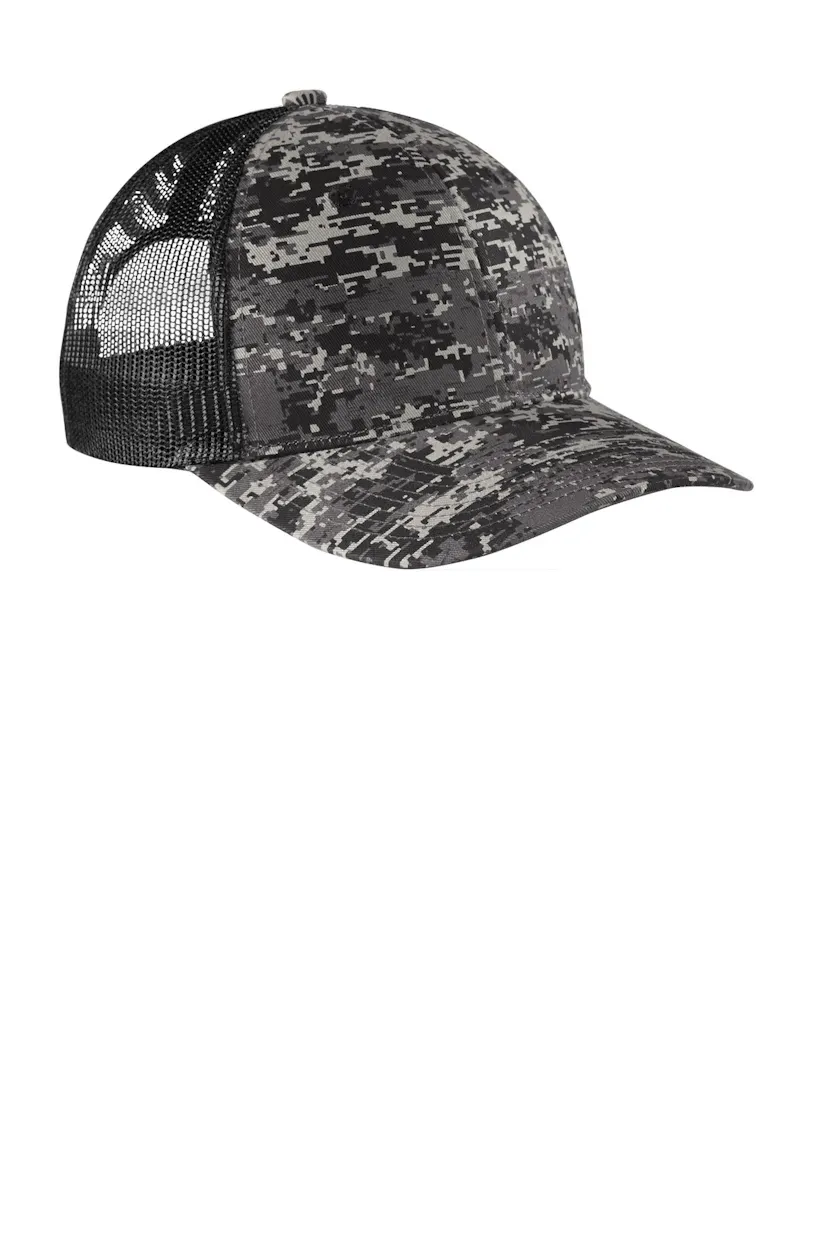 Port Authority C404 Digi Camo Snapback Trucker Cap