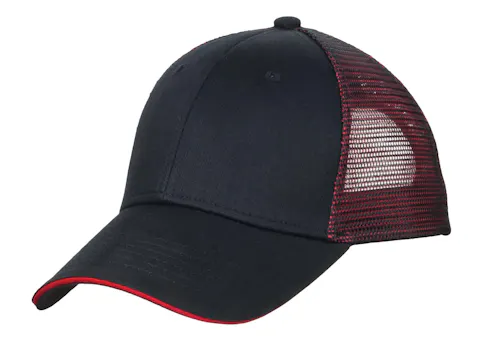Port Authority C818 Double Mesh Snapback Sandwich Bill Cap