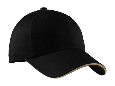 Port Authority C830 Sandwich Bill Cap with Striped Closure