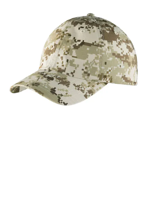 Port Authority C925 Digital Ripstop Camouflage Cap