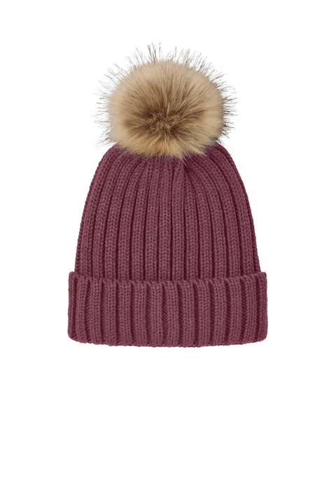 Port Authority C990 Faux Fur Pom Beanie