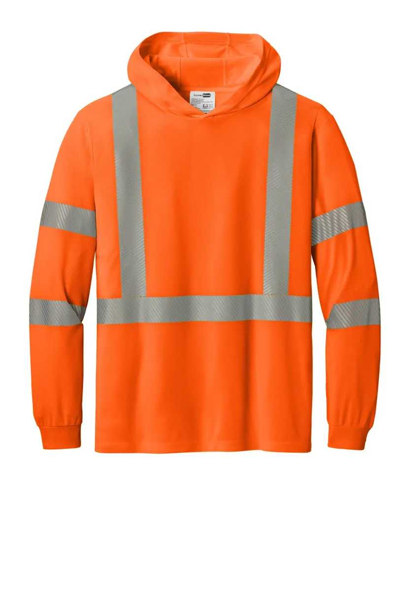 CornerStone CS208 ANSI 107 Class 3 Long Sleeve Segmented Tape Hooded Tee