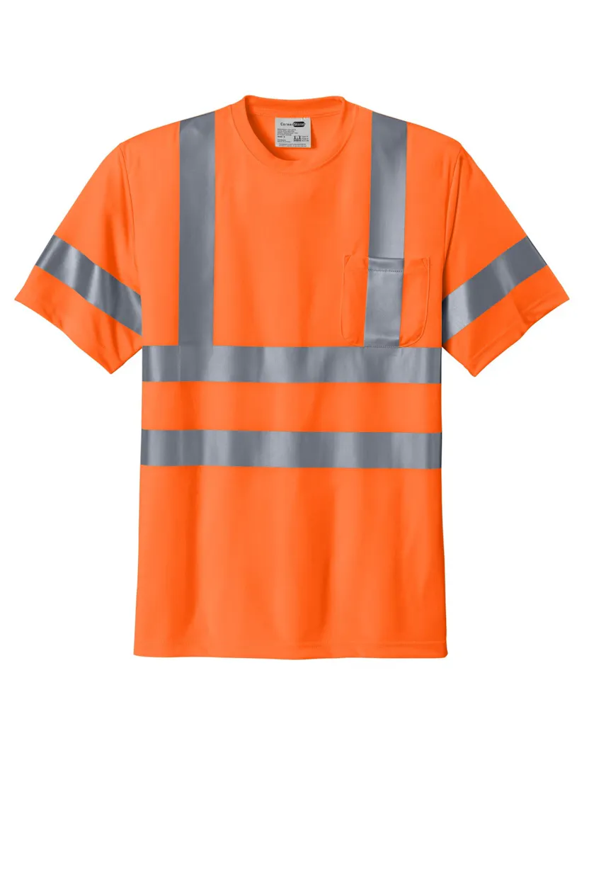 CornerStone CS408 ANSI 107 Class 3 Short Sleeve Snag-Resistant Reflective T-Shirt