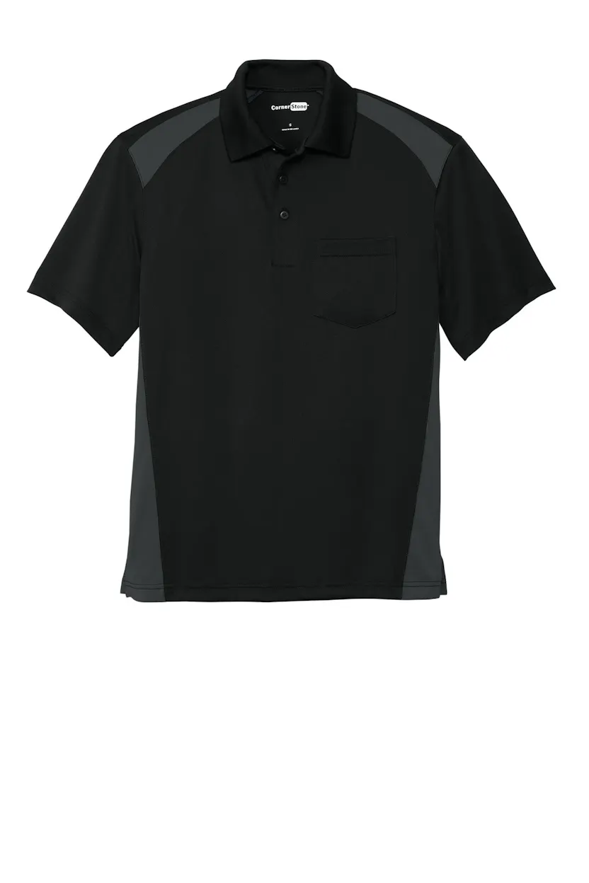 CornerStone CS416 Select Snag-Proof Two Way Colorblock Pocket Polo
