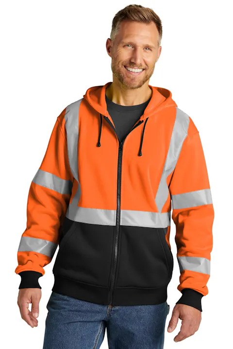 CornerStone CSF300 A107 Class 3 Heavy-Duty Fleece Full-Zip Hoodie