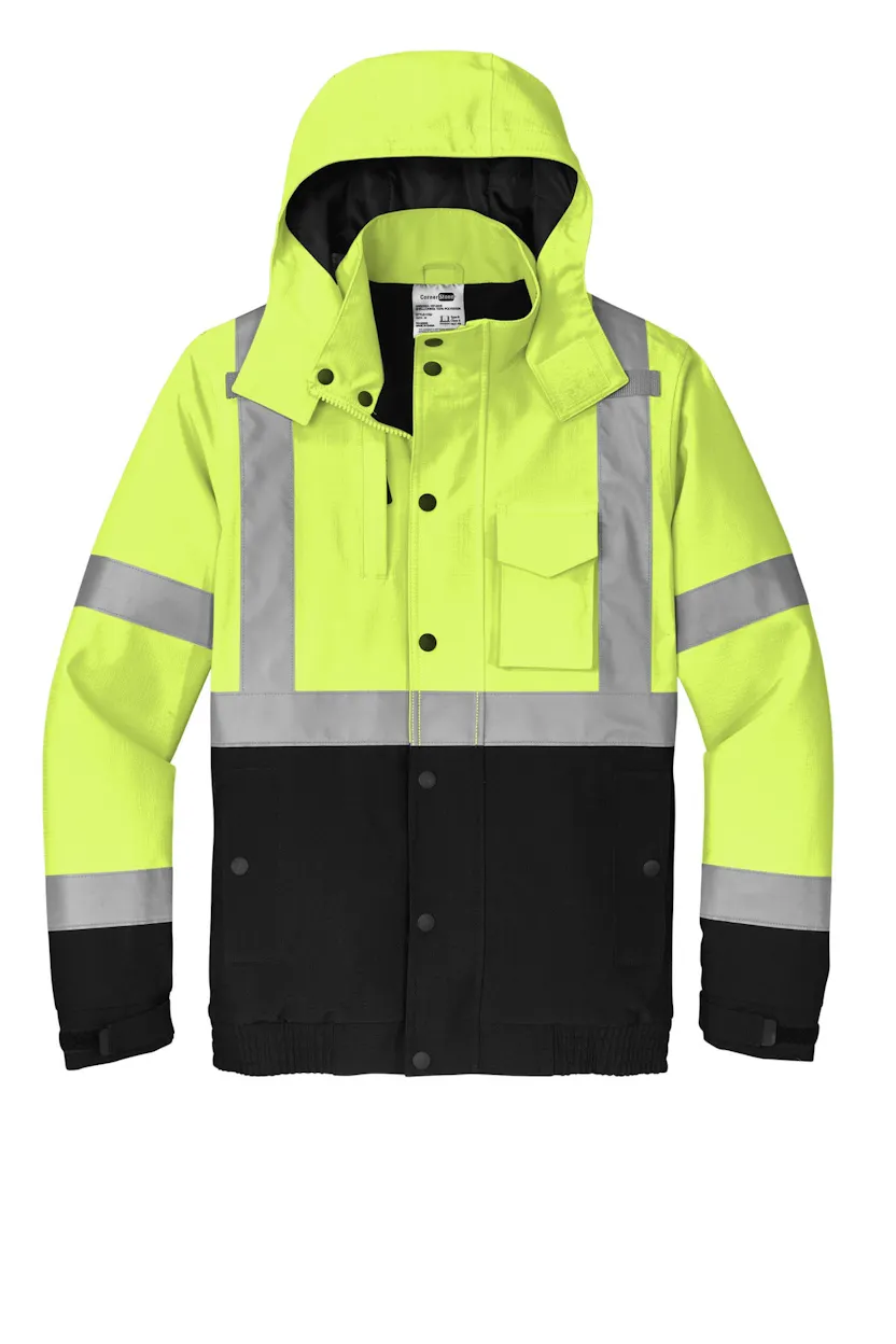 CornerStone CSJ501 ANSI 107 Class 3 Waterproof Insulated Ripstop Bomber Jacket