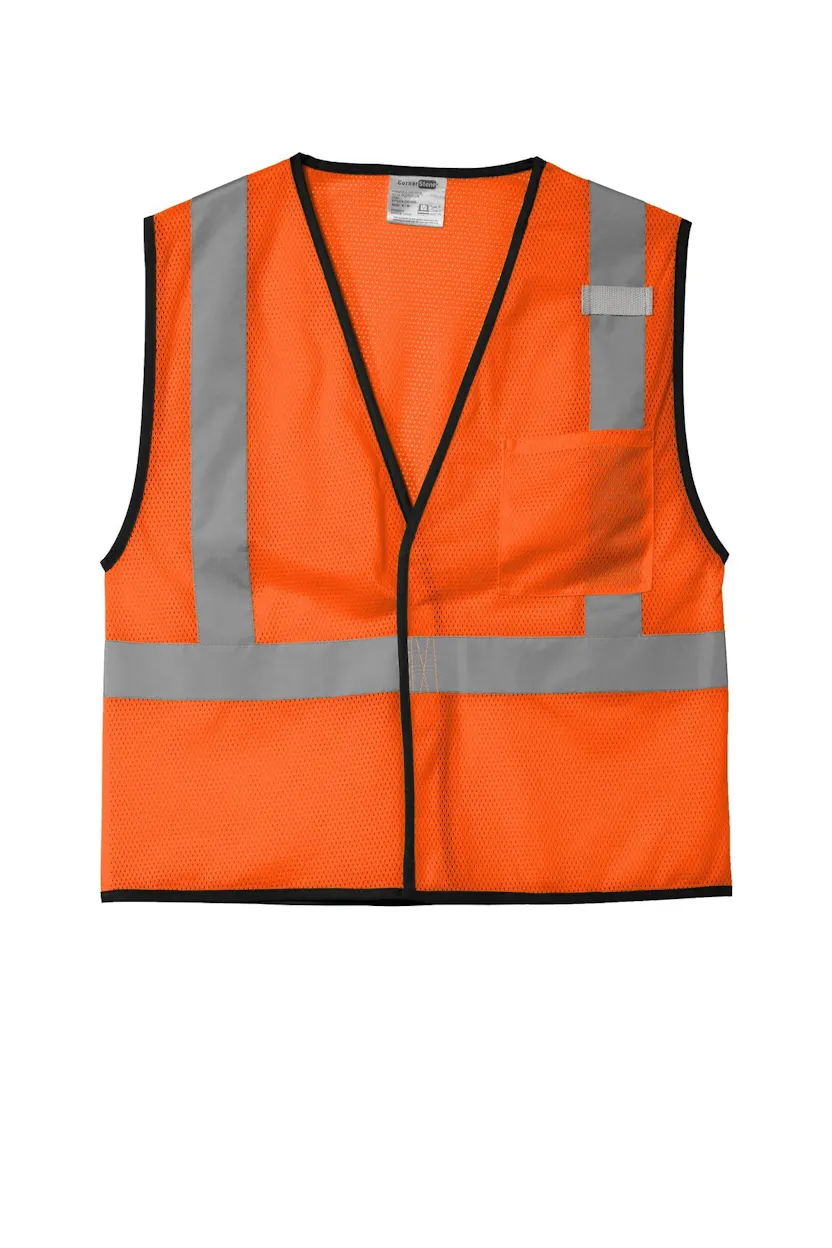CornerStone CSV100 ANSI 107 Class 2 Economy Mesh One-Pocket Vest