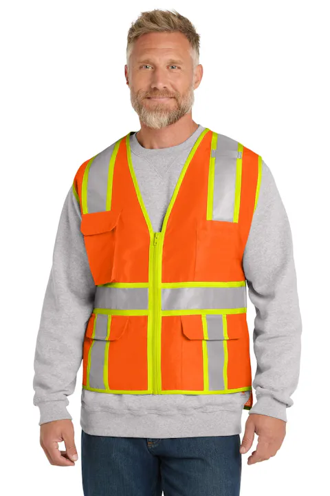 CornerStone CSV105 ANSI 107 Class 2 Surveyor Zippered Two-Tone Vest