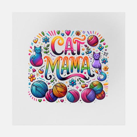 Cat Mama Cute Art