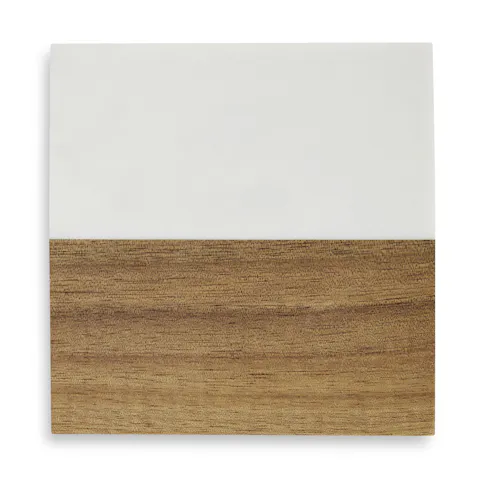 Marble and Wood Coasters