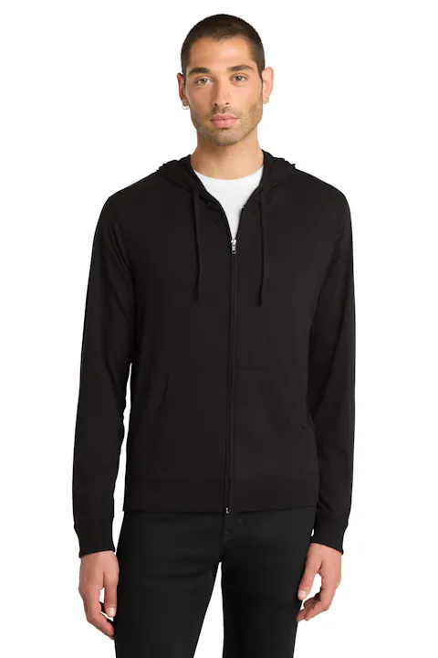 District DT1100 Jersey Full-Zip Hoodie