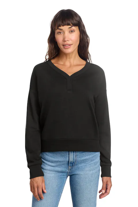 District DT1312 Women's Perfect Tri Fleece V-Neck Sweatshirt