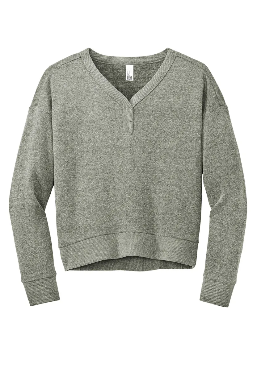 District DT1312 Women's Perfect Tri Fleece V-Neck Sweatshirt