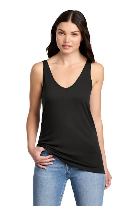 District DT154 Women's Perfect Blend CVC V-Neck Tank