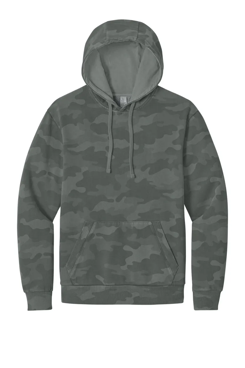 District DT2200C Wash Camo Fleece Hoodie