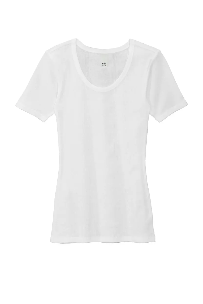 District DT6020 Women's V.I.T.Rib Scoop Neck Tee