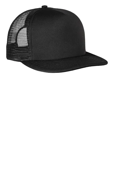 District DT624 Flat Bill Snapback Trucker Cap