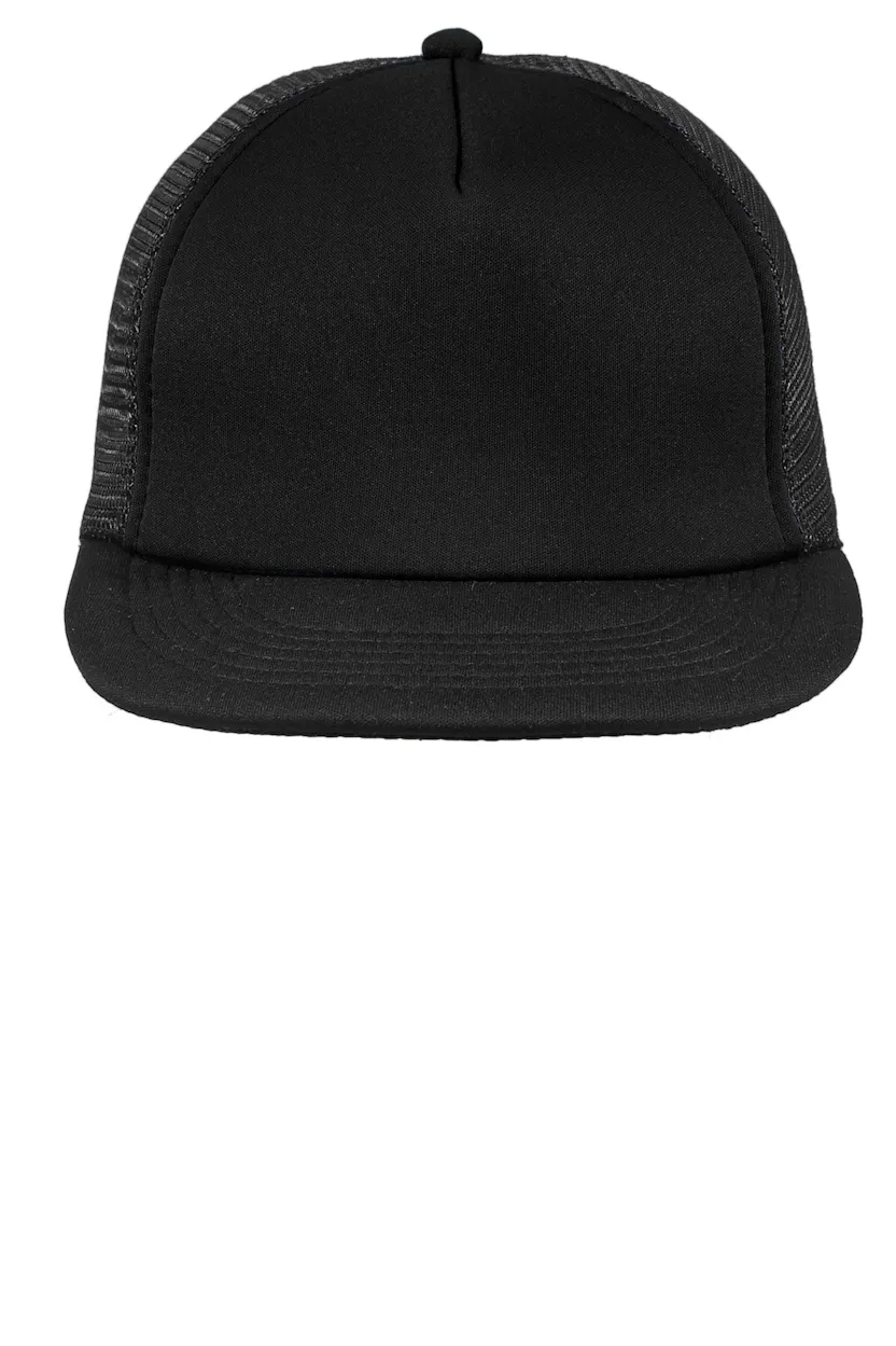 District DT624 Flat Bill Snapback Trucker Cap