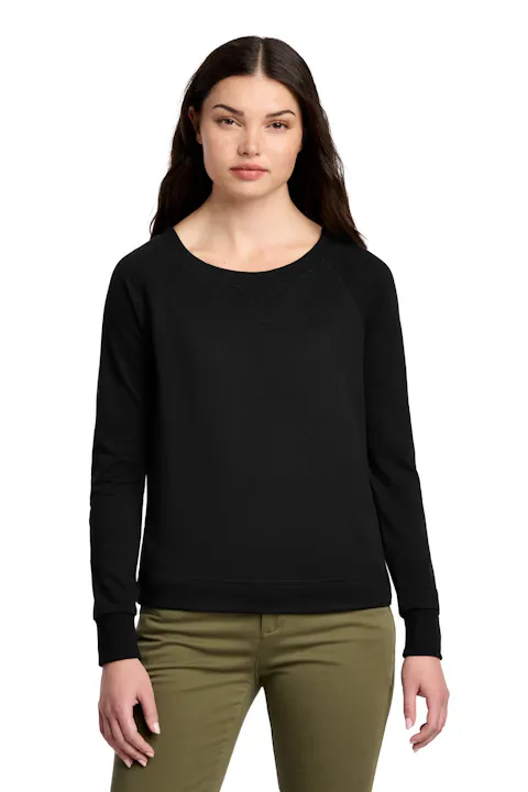District DT672 Women's Featherweight French Terry Long Sleeve Crewneck