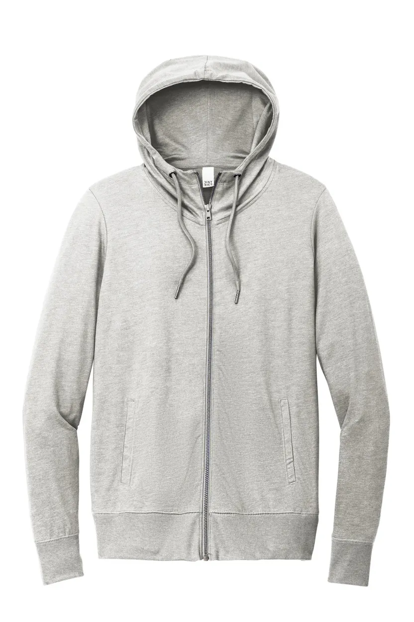 District DT673 Women's Featherweight French Terry Full-Zip Hoodie