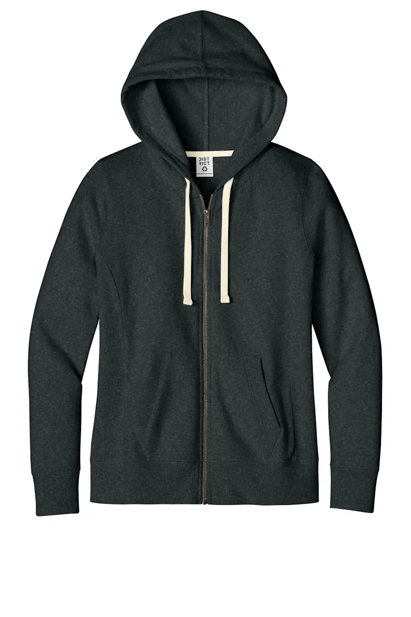 District DT8103 Women's Re-FleeceFull-Zip Hoodie