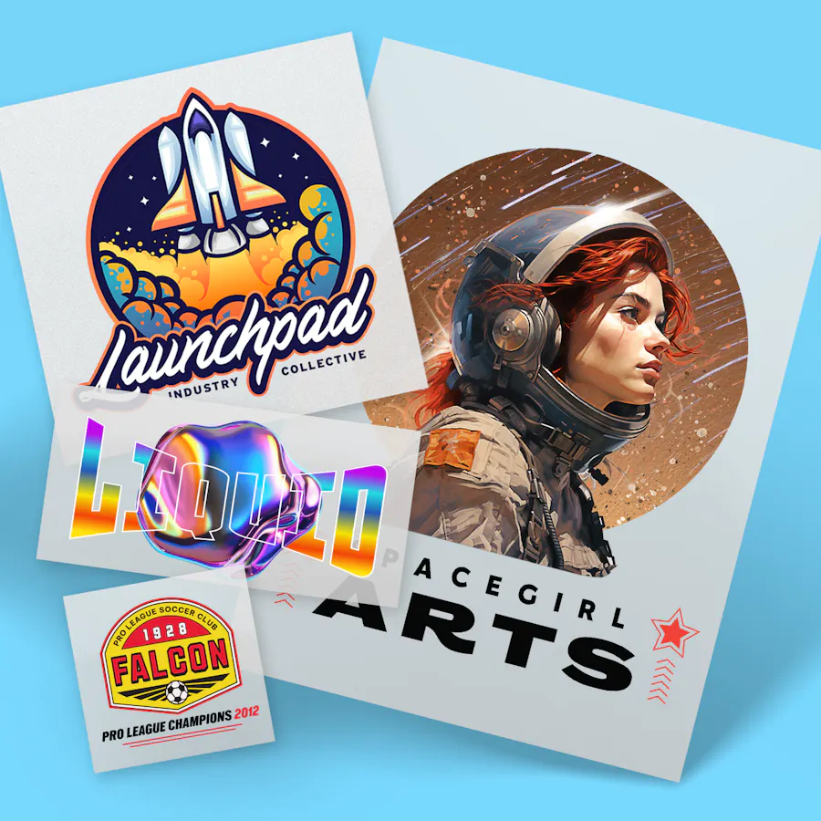 Full-color DTF transfers ready to press