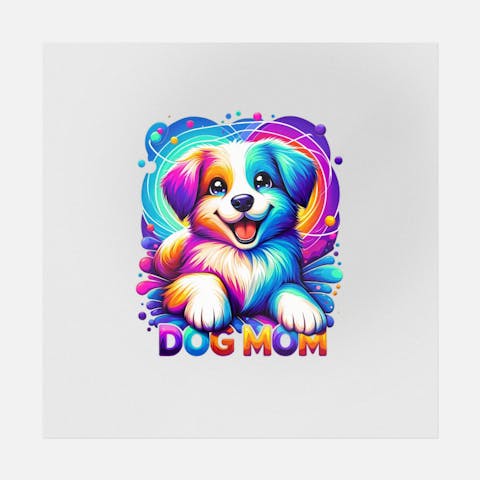 Arte encantador de mamá perrita