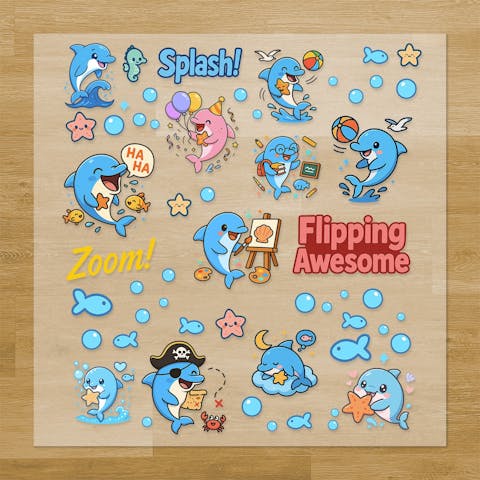 Dolphins Pressables Pack