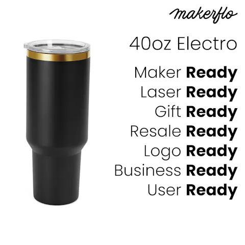 40oz Rainbow Plated Tumbler