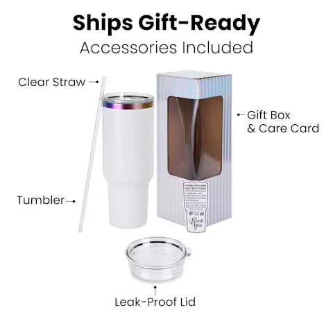 40oz Rainbow Plated Tumbler