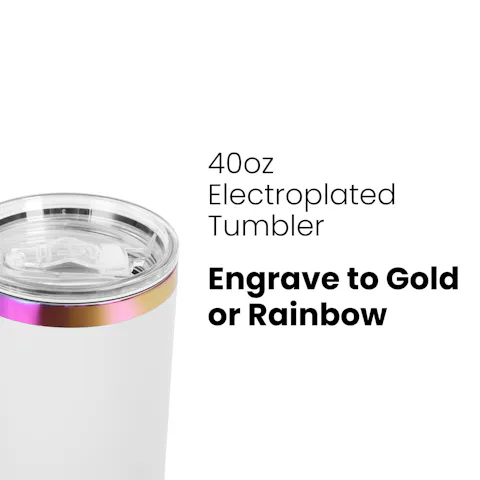 40oz Rainbow Plated Tumbler