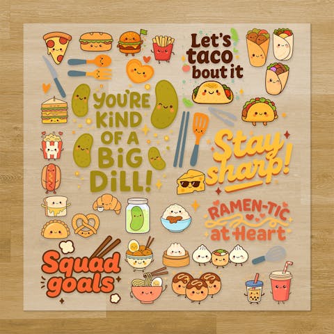 Savory Food with Faces Pressables Pack