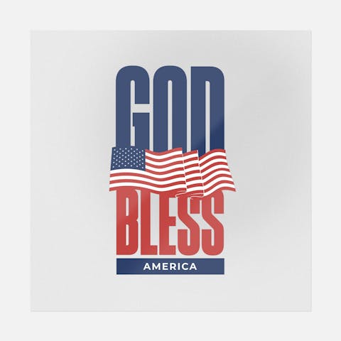 God Bless America - Patriotic Ready-to-Press DTF Transfer