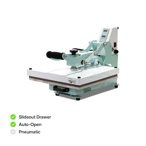 HPN CraftPro 15" x 15" Clamshell Heat Press (Mint)