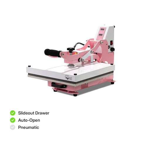 HPN CraftPro 15" x 15" Clamshell Heat Press (Pink)