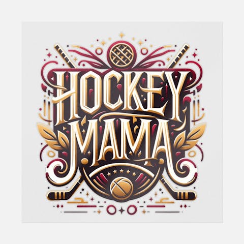 Hockey Mama Typography