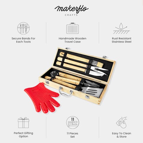 BBQ Grill Set with Case