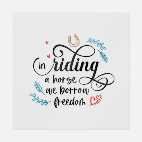 In Riding A Horse We Borrow Freedom