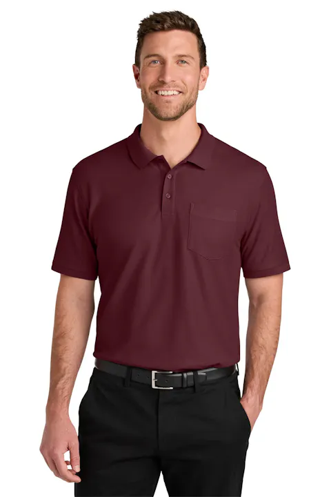 Port Authority K200P Wearever Signature Pique Pocket Polo