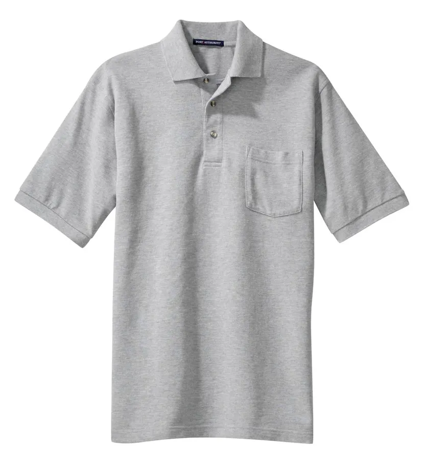 Port Authority K420P Heavyweight Cotton Pique Polo with Pocket