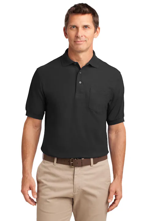 Port Authority K500P Silk Touch Polo with Pocket